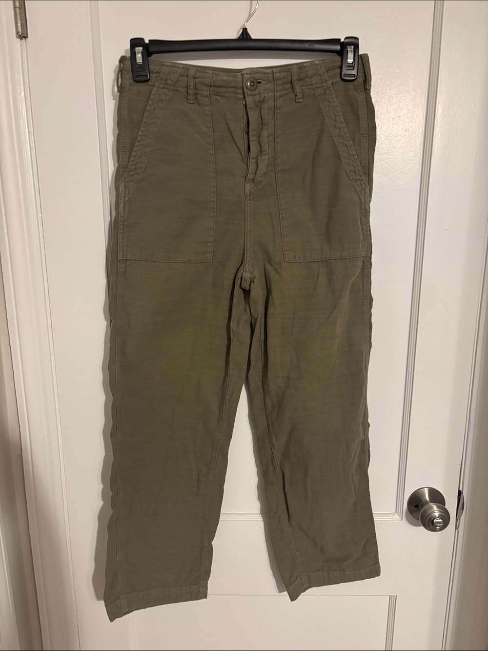 THE GREAT. Olive Utility Straight-Leg Trousers